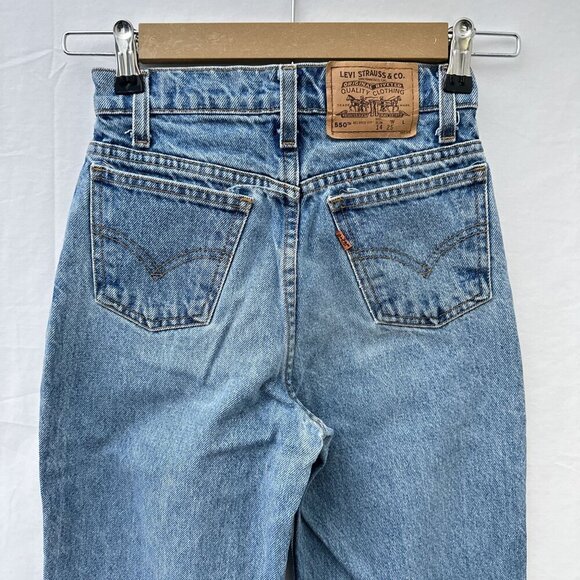 Levis 550 Relaxed Fit Slim Vintage Mom‎ Jeans 1996 Light Wash Denim Womens 14 - Picture 2 of 14